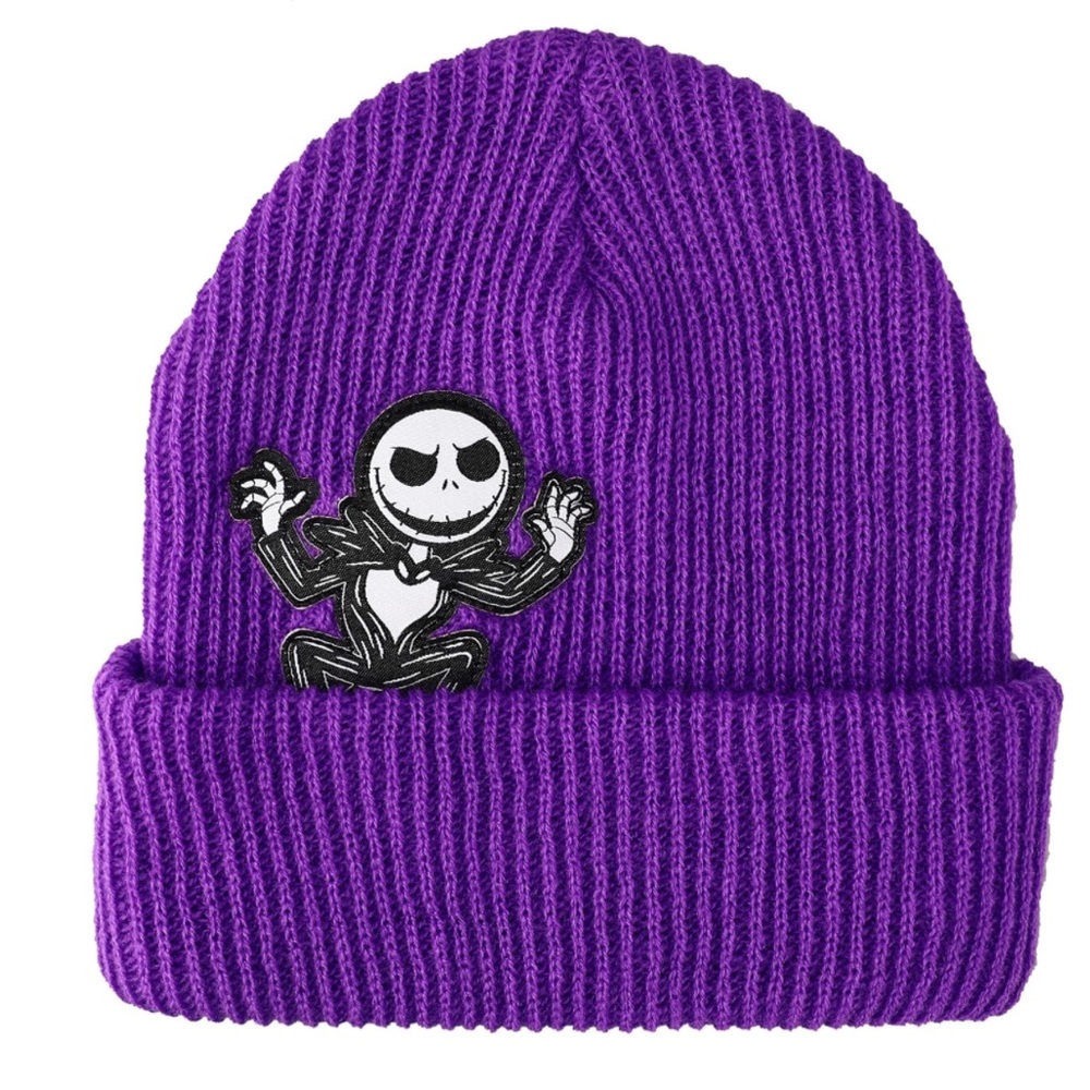 Bioworld Nightmare Before Christmas Jack Skellington Pumpkin King Purple Beanie